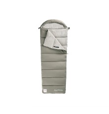 Ультралёгкий спальный мешок Naturehike NH20MSD02 M300 хлопковый с капюшоном весна осень зеленый, молния слева