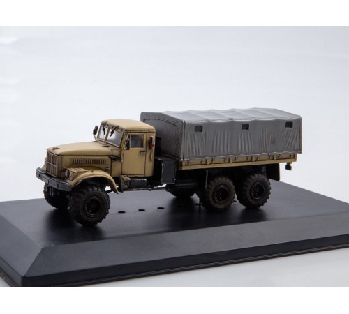Сборная модель AVD КРАЗ-255Б бортовой с тентом, 1/72