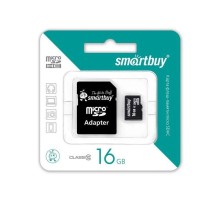 Карта памяти SMART BUY microSDHC-16 Gb class 10