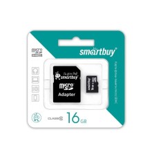 Карта памяти SMART BUY microSDHC-16 Gb class 10