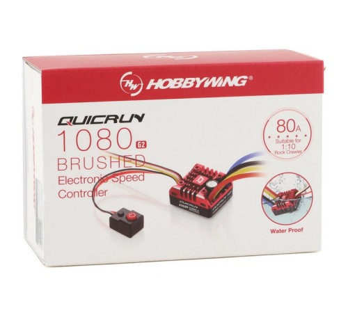 Коллекторный регулятор Hobbywing QUICRUN-WP-1080 G2-BRUSHED (80A-400A, 1/10 Crawler)
