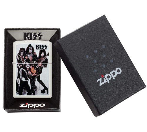 Зажигалка ZIPPO KISS® с покрытием White Matte, латунь/сталь, белая, матовая, 38x13x57 мм