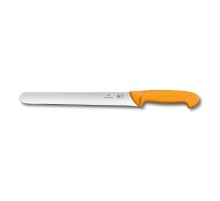 Нож для резания ломтиками VICTORINOX Swibo, лезвие с закруглённым кончиком, 25 см, жёлтый