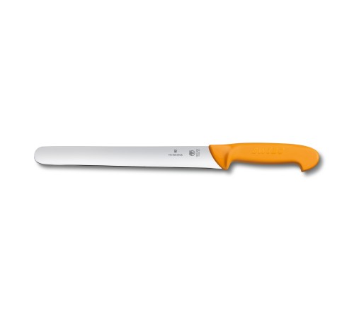 Нож для резания ломтиками VICTORINOX Swibo, лезвие с закруглённым кончиком, 25 см, жёлтый