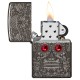 Зажигалка ZIPPO Armor™ Crystal с покрытием High Polish Black Ice®, латунь/сталь, чёрная, 38x13x57 мм