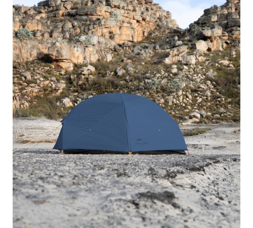 Палатка Naturehike Mongar NH19M002-J 210T двухместная сверхлегкая , синяя Phantom Blue, 6975641882596