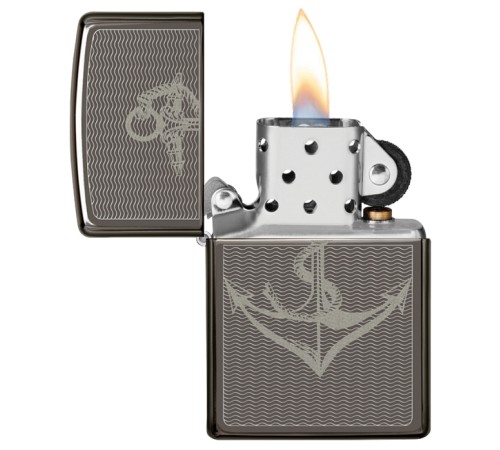 Зажигалка ZIPPO Лучшая цена 2022 с покрытием Black Ice®, латунь/сталь, чёрная, 38x13x57 мм