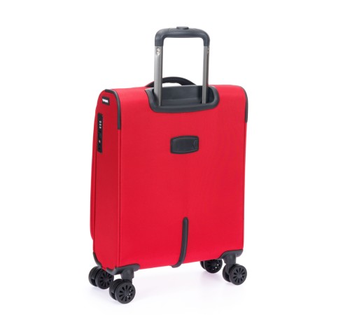 Чемодан TORBER Brosno, красный, нейлон 600D, 36,5 х 14 х 54 см, 32 л