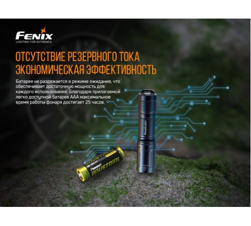 Фонарь Fenix E01 V2.0, синий, E01V20BL