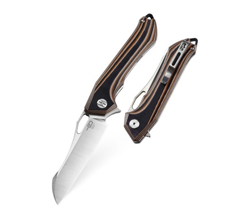Нож Bestech Platypus сталь D2, рукоять G10 черный-оранжевый-бежевый