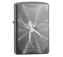 Зажигалка ZIPPO Classic с покрытием Black Ice®, латунь/сталь, чёрная, глянцевая, 38x13x57 мм
