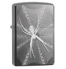 Зажигалка ZIPPO Classic с покрытием Black Ice®, латунь/сталь, чёрная, глянцевая, 38x13x57 мм