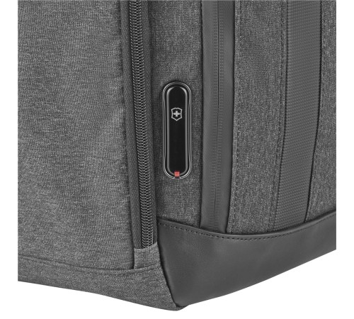 Рюкзак VICTORINOX Architecture Urban2 City Backpack 14'', серый, полиэстер / кожа, 30x19x42 см, 17 л