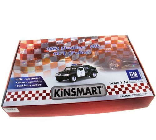 Машина Kinsmart 1:40 Hummer H2 Police инерция (1/12шт.) б/к
