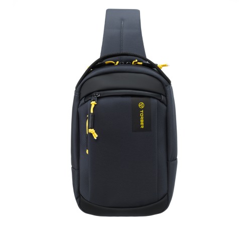 Рюкзак TORBER VOYAGE на одно плечо, серый, полиэстер 900D, 20х10х30 см, 5 л