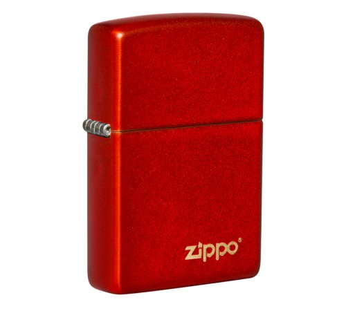 Зажигалка ZIPPO Classic с покрытием Metallic Red, латунь/сталь, красная, матовая, 38x13x57 мм