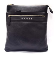 Сумка наплечная, Cross Nueva FV, кожа наппа, фактурная, коричневый, 26 х 25,5 х 3 см