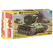 Сборная модель ZVEZDA Советский тяжелый танк КВ-2, подарочный набор, 1/35