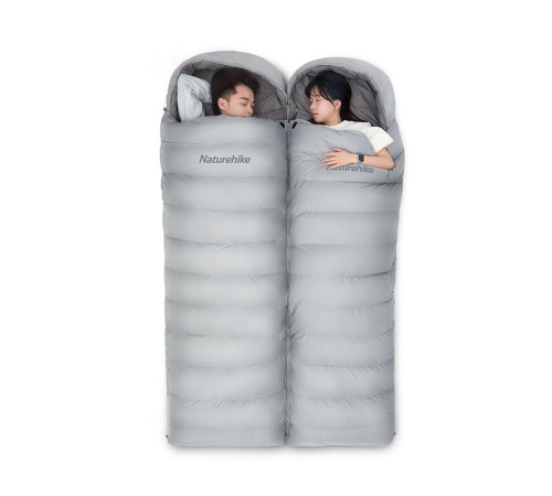 Ультралёгкий спальный мешок Naturehike RM40 Series Утиный пух Grey Size L, молния слева, 6927595707173L