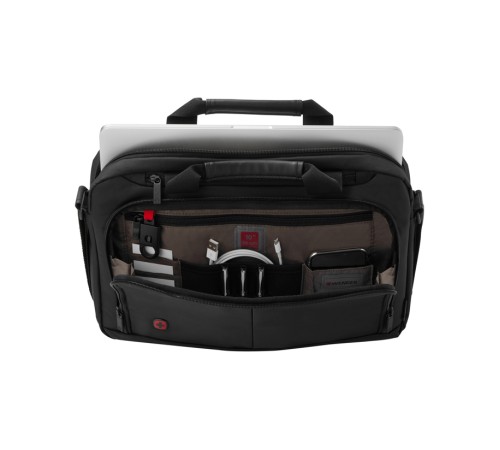 Портфель для ноутбука 14'' WENGER, черный, нейлон / ПВХ, 39 x 8 x 25 см, 5 л