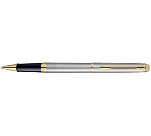 Роллерная ручка Waterman Hemisphere Essential Stainless Steel G.T. Детали дизайна - позолота 23К.