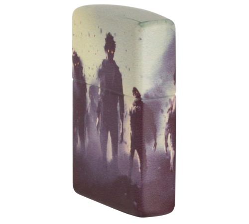 Зажигалка ZIPPO Zombie Design с покрытием 540 Matte, латунь/сталь, белая, матовая, 38x13x57 мм
