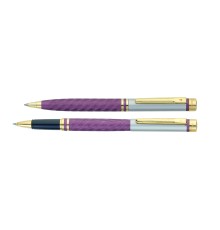 Набор Pierre Cardin PEN&PEN: ручка шариковая + роллер. Цвет - сиреневый. Упаковка Е.