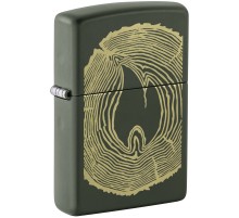 Зажигалка ZIPPO Wood Ring с покрытием Green Matte, латунь/сталь, зеленая, матовая, 38x13x57 мм