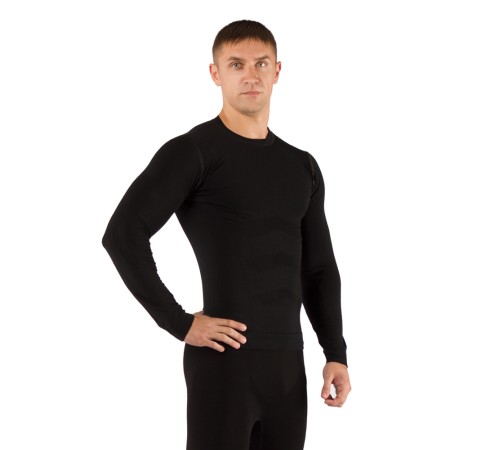 Футболка мужская Vivek / дл. рукав / комбинир 290/  черный / XXL, VIVEK9090XXL
