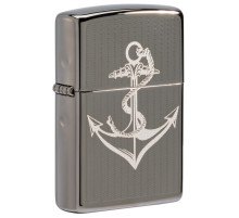 Зажигалка ZIPPO Лучшая цена 2022 с покрытием Black Ice®, латунь/сталь, чёрная, 38x13x57 мм