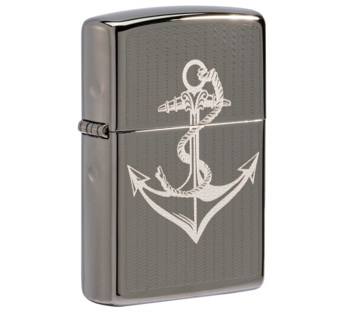 Зажигалка ZIPPO Лучшая цена 2022 с покрытием Black Ice®, латунь/сталь, чёрная, 38x13x57 мм