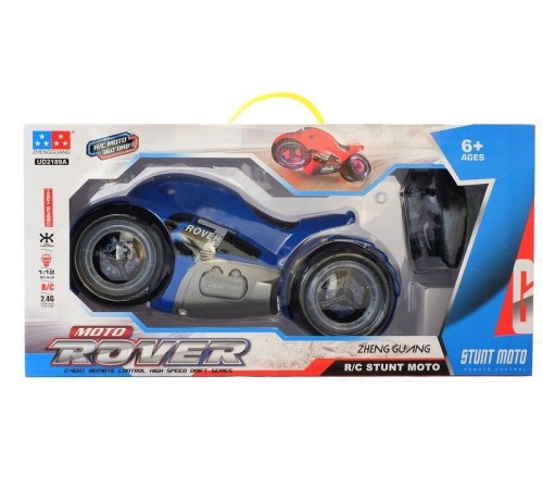Радиоуправляемый мотоцикл-перевертыш ZhengGuang GT-ROVER 2.4G 1/12 RTR (синий) + Ni-Cd и З/У
