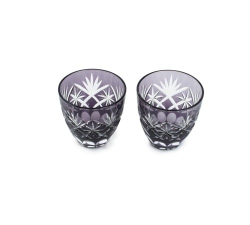 Набор рюмок TAJIMA GLASS звезды фиолетовые 75мл ,2 шт