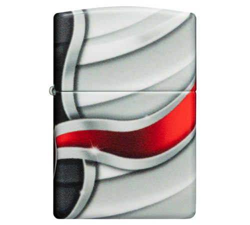 Зажигалка Zippo Flame Design с покрытием White Matte, латунь/сталь, белая, матовая, 38x13x57 мм