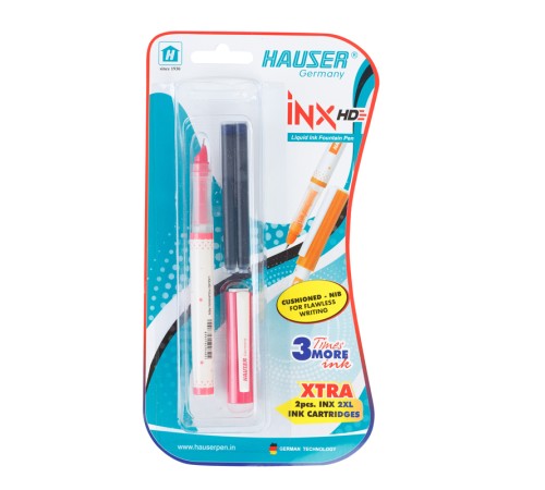 Перьевая ручка Hauser INX HD, пластик, розовая