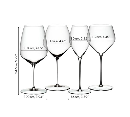 Набор из 4-х бокалов для дегустации вина Riedel Veloce Tasting Set