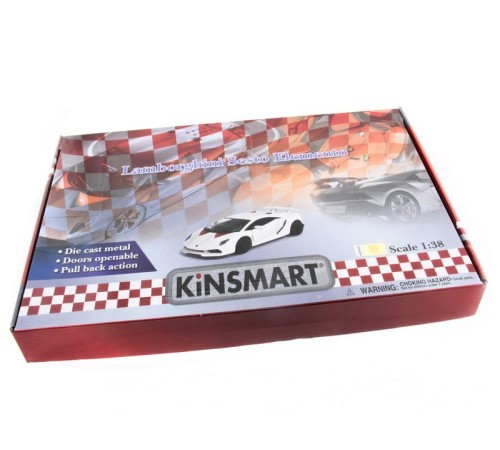 Машина Kinsmart 1:40 Lamborghini Sesto Elemento инерция (1/12шт) б/к