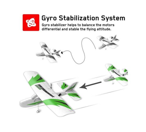 Радиоуправляемый самолет Volantex RC Trainstar Micro 200мм 2.4G 2ch LiPo RTF with Gyro