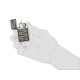 Зажигалка 65th Anniversary Zippo Slim® с покрытием Black Ice®, латунь/сталь, чёрная, 29x10x60 мм