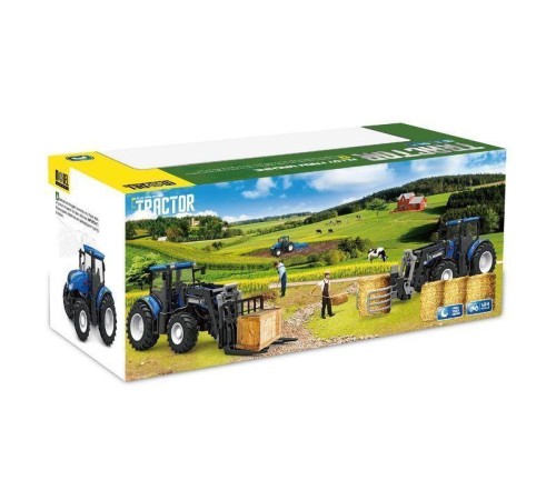 Р/У фермерский трактор Korody с погрузчиком тюков, мет. кузов 1/24 2.4G 6CH RTR