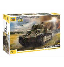 Сборная модель ZVEZDA Советский средний танк Т-28 , 1/72
