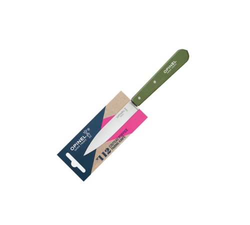 Нож столовый Opinel №112, деревянная рукоять, блистер, нержавеющая сталь, темно-зеленый 003118
