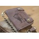 Бумажник KLONDIKE «Tim Bear», натуральная кожа в светло-коричневом цвете, 10,5 х 12,5 х 2,5 см