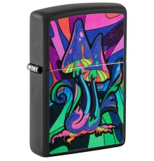 Зажигалка ZIPPO Counter Culture с покрытием Black Light, латунь/сталь, черная,матовая 38x13x57 мм