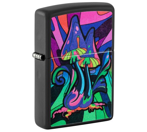 Зажигалка ZIPPO Counter Culture с покрытием Black Light, латунь/сталь, черная,матовая 38x13x57 мм