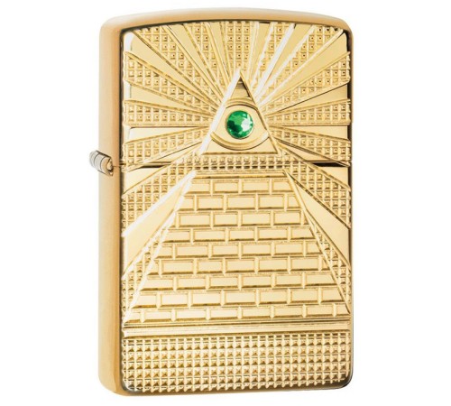 Зажигалка ZIPPO Armor™ с покрытием High Polish Brass, латунь/сталь, золотистая, 38x13x57 мм