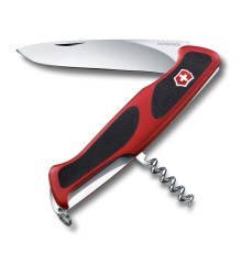 Нож перочинный VICTORINOX RangerGrip 52, 130 мм, 5 функций, с фиксатором лезвия, красный с чёрным