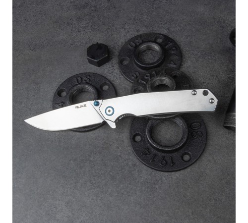 Нож Ruike P801 серебряно-синий, P801-SF