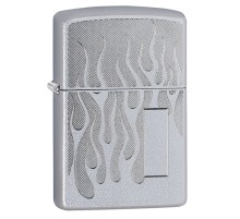 Зажигалка ZIPPO с покрытием Satin Chrome, латунь/сталь, серебристая, матовая, 38x13x57 мм