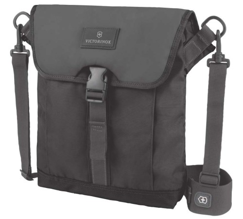Сумка наплечная VICTORINOX Altmont™ 3.0 Flapover Bag, чёрная, нейлон Versatek™, 27x6x32 см, 5 л